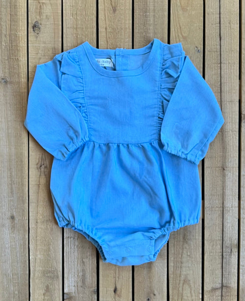 Chambray Ruffle Romper