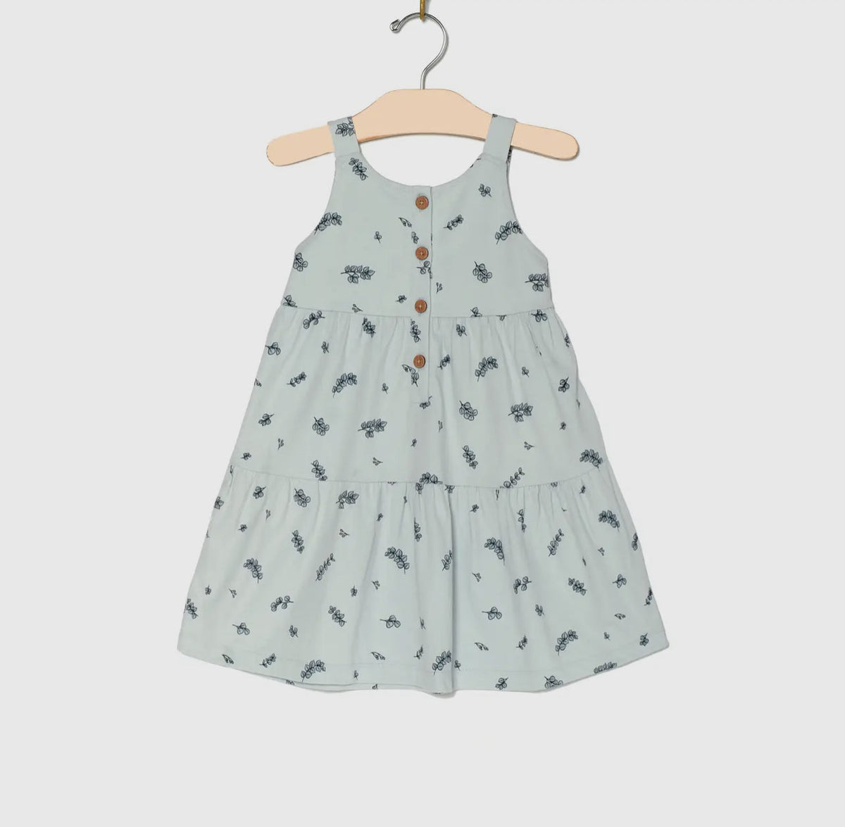 City Mouse Tiered Tank Dress- Eucalyptus