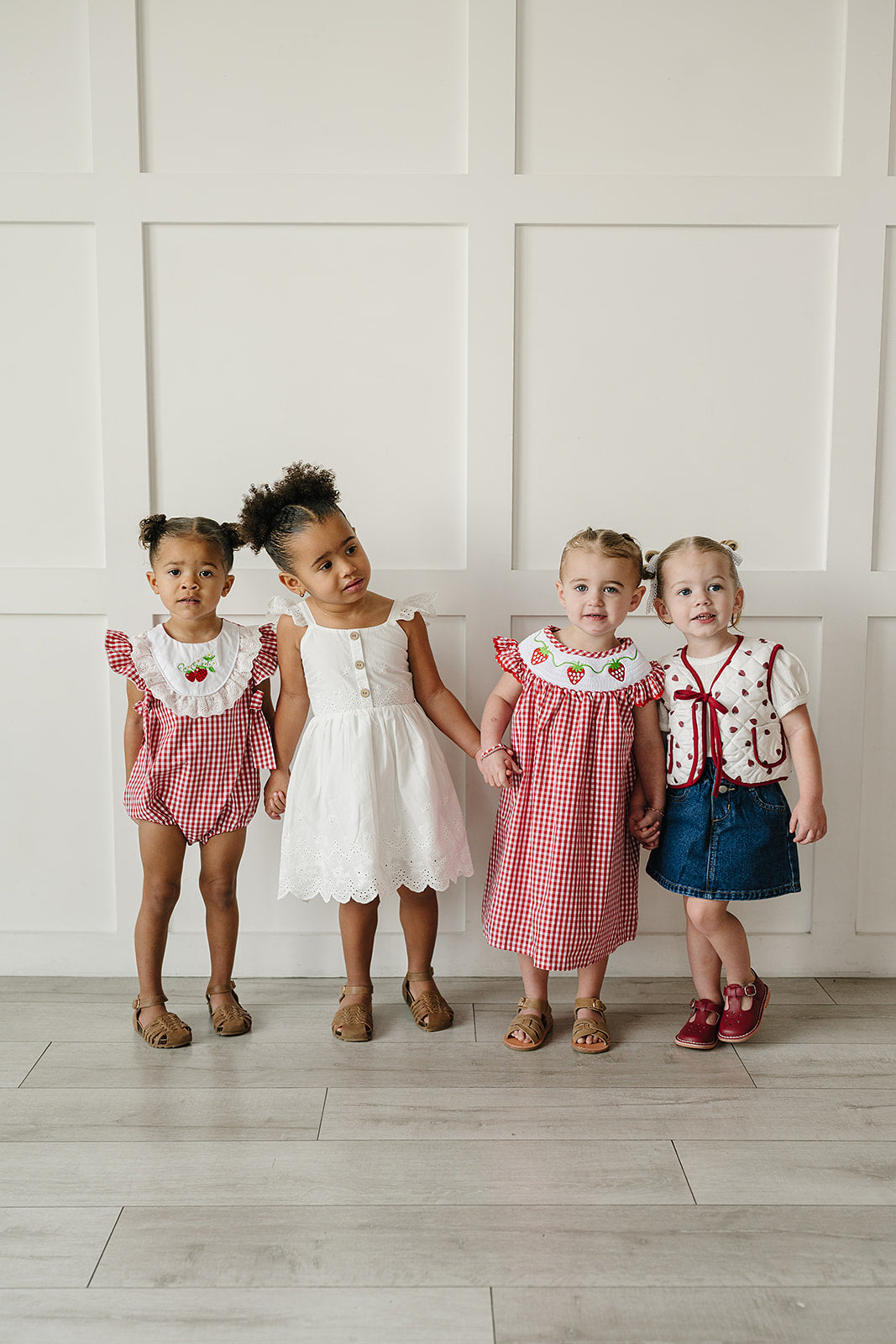 Gingham Strawberry Bubble Romper